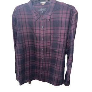 Liverpool Los Angeles Shirt Mens XXL Olive Navy Tartan Woven Button Up MSRP $98